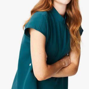 Figs Caribbean Blue Rafaela Small Scrub Top